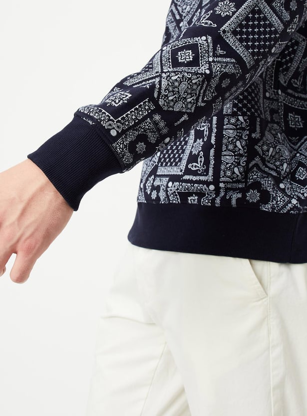 Men Bandana Printed Sweatshirt