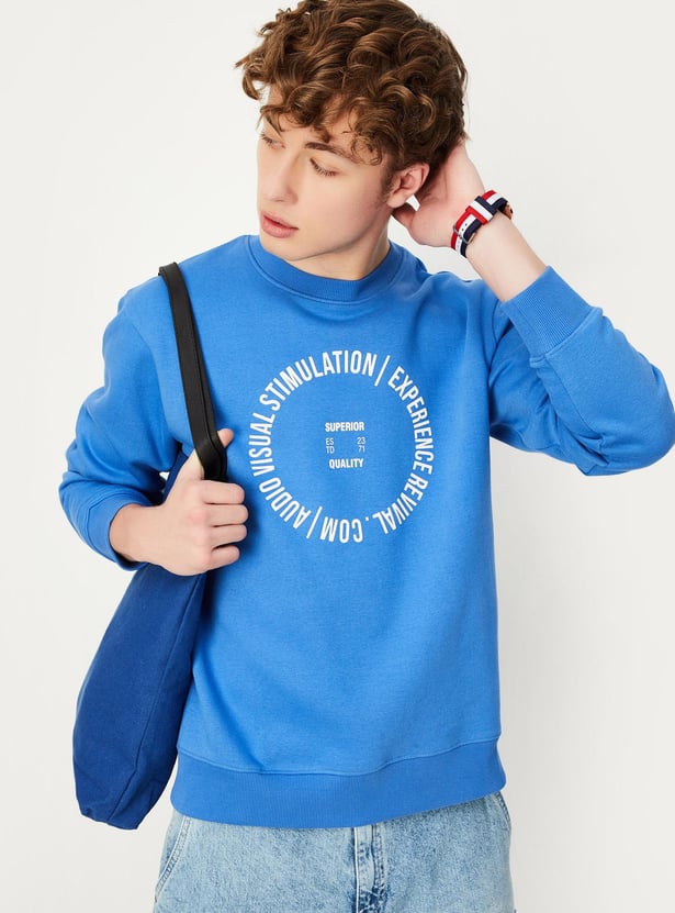 Men Typographic Printed Sweatshirt