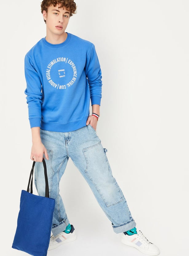 Men Typographic Printed Sweatshirt