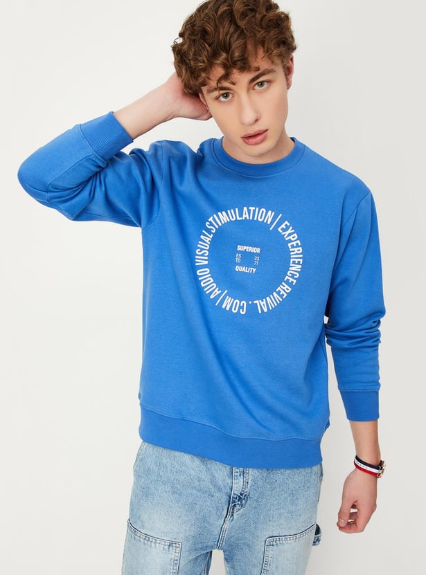 Men Typographic Printed Sweatshirt