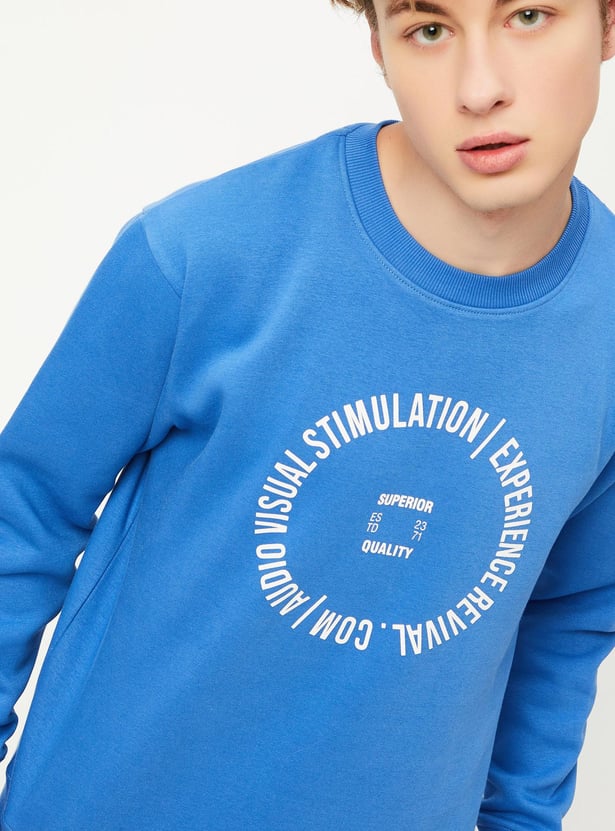 Men Typographic Printed Sweatshirt