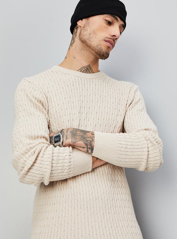 Men Slim Fit Knitted Sweater
