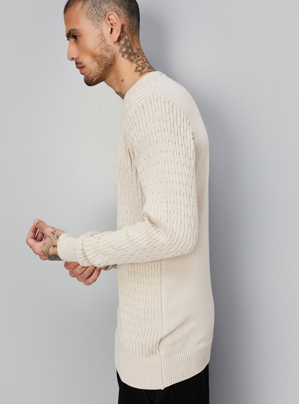 Men Slim Fit Knitted Sweater