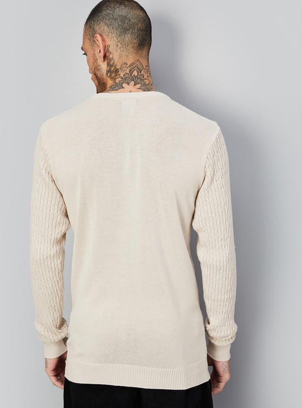 Men Slim Fit Knitted Sweater