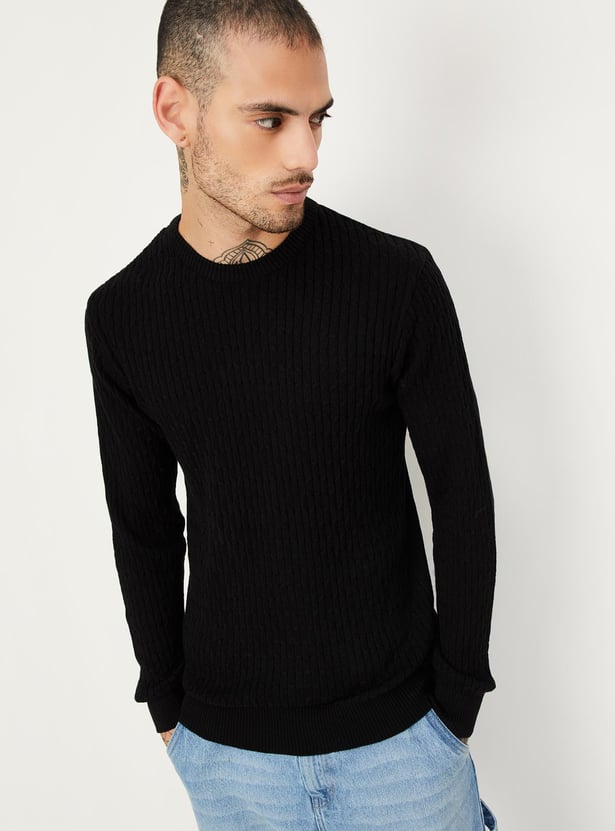 Men Slim Fit Knitted Sweater