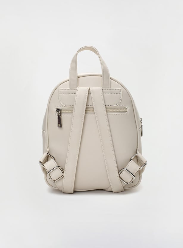 Women Solid Zip-Around Backpack