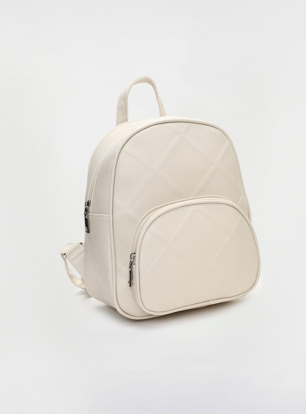 Women Solid Zip-Around Backpack