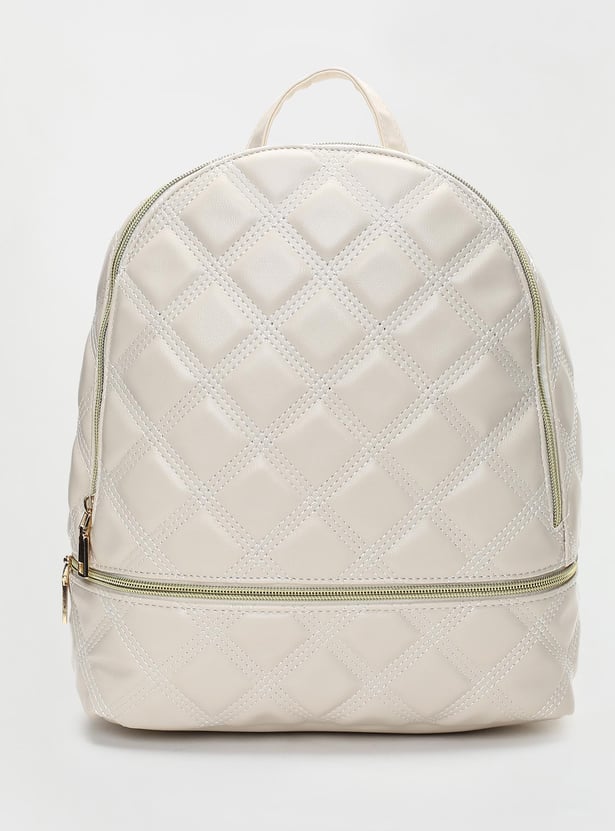 Women Quilted Zip-Around Backpack