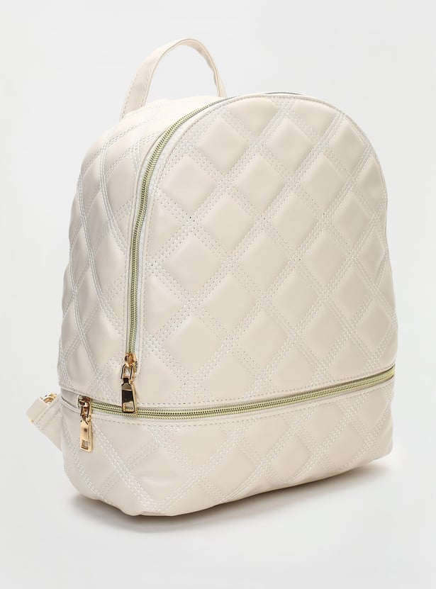 Women Quilted Zip-Around Backpack