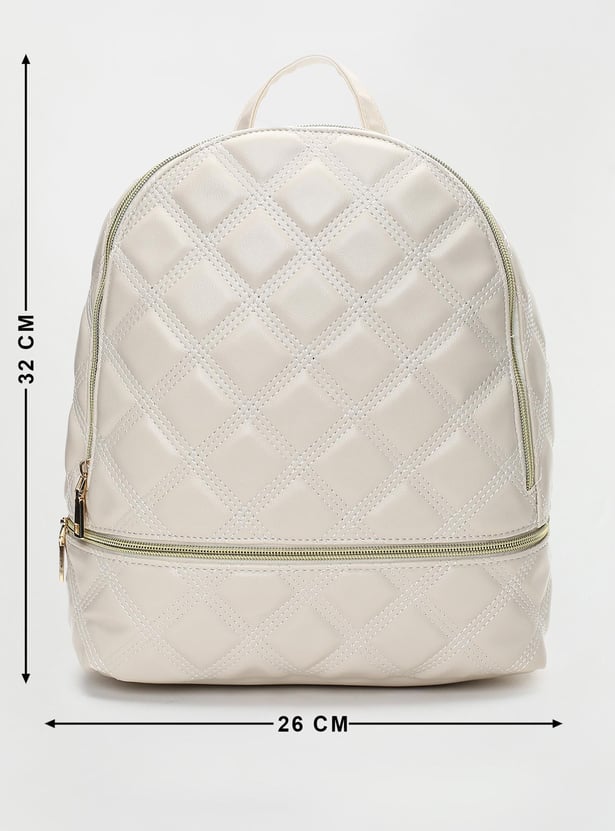 Women Quilted Zip-Around Backpack