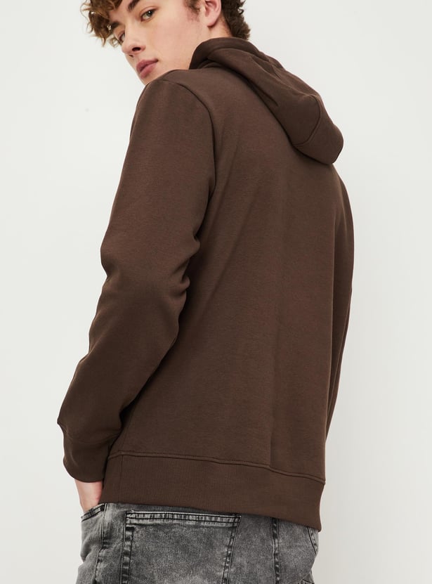 Men Solid Hooded Sweatshirt