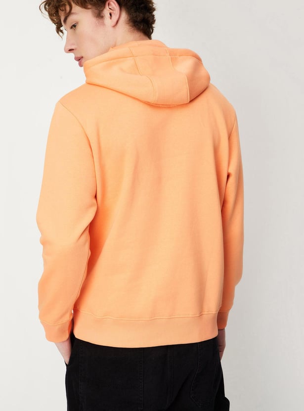 Men Solid Hooded Sweatshirt