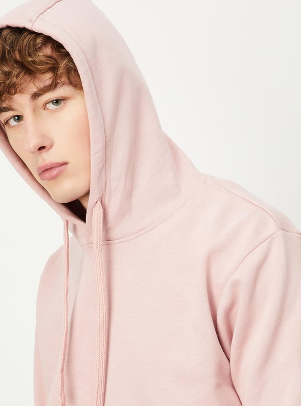 Men Solid Hooded Sweatshirt