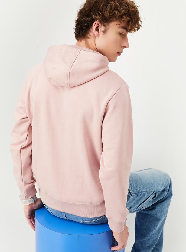 Men Solid Hooded Sweatshirt