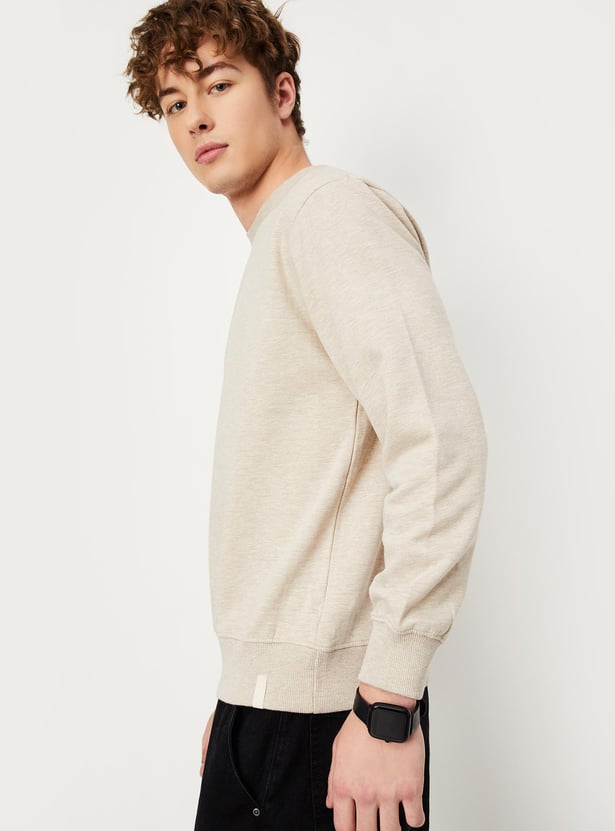 Men Solid Slim Fit Sweatshirt
