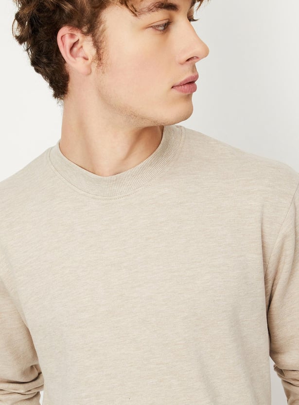 Men Solid Slim Fit Sweatshirt