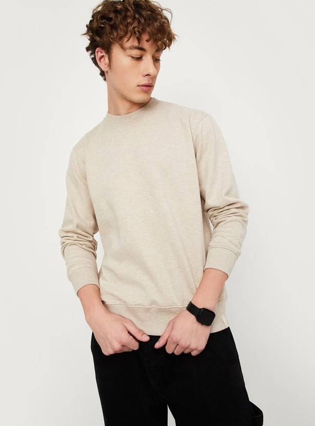 Men Solid Slim Fit Sweatshirt