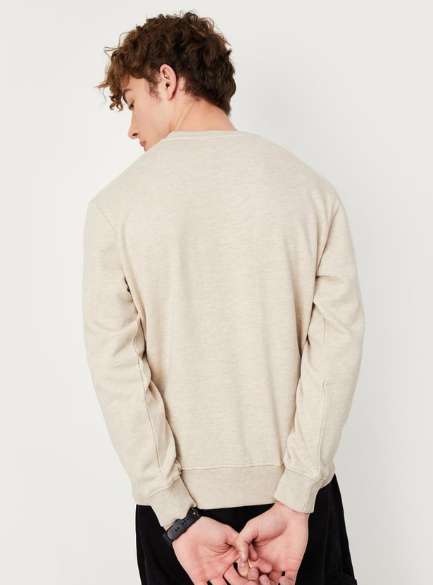 Men Solid Slim Fit Sweatshirt