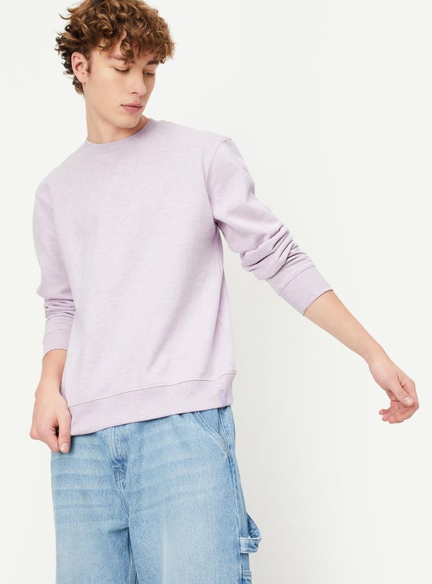 Men Solid Slim Fit Sweatshirt