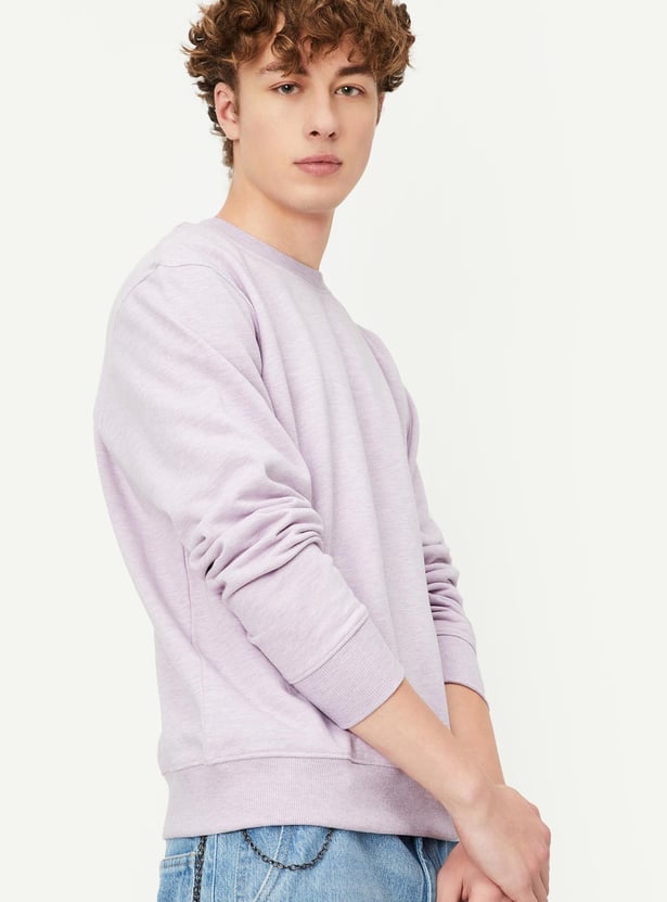 Men Solid Slim Fit Sweatshirt