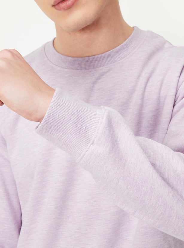 Men Solid Slim Fit Sweatshirt