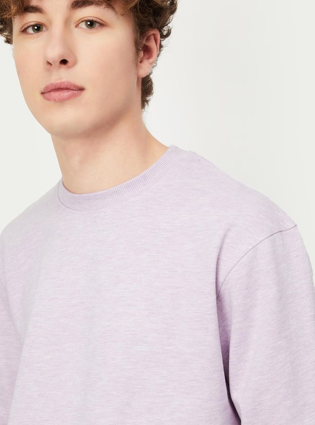 Men Solid Slim Fit Sweatshirt