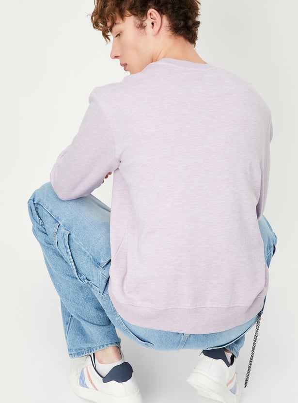 Men Solid Slim Fit Sweatshirt
