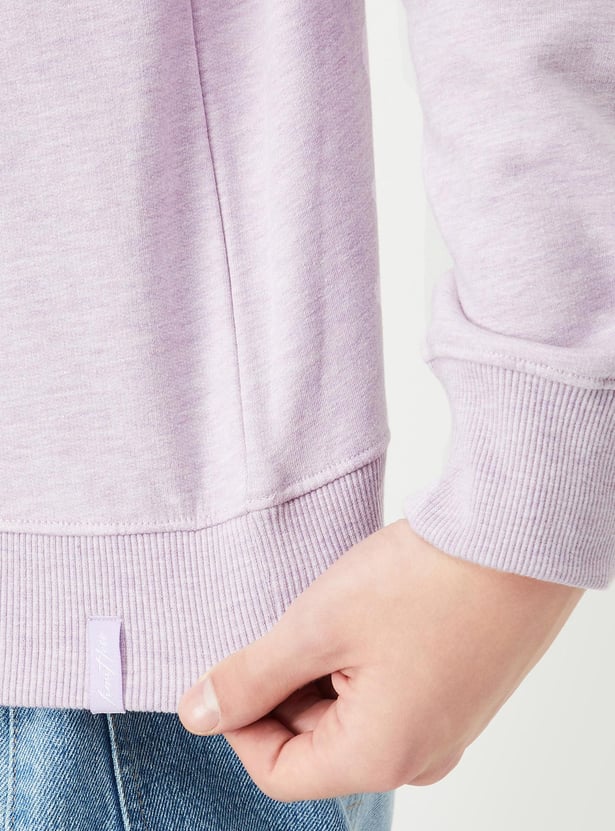 Men Solid Slim Fit Sweatshirt