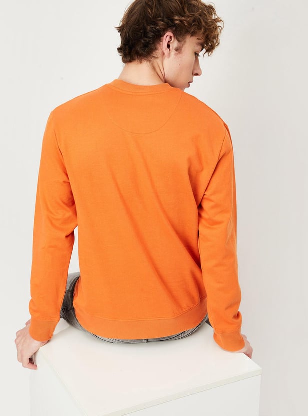 Men Slim Fit Solid Sweatshirt