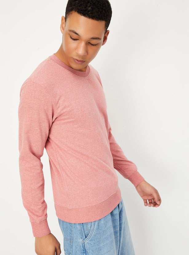 Men Solid Slim Fit Sweatshirt