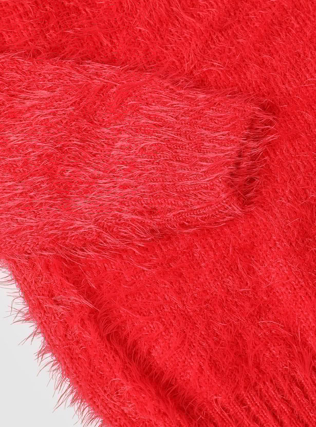 Boys Penguin Sequinned Fuzzy Sweater