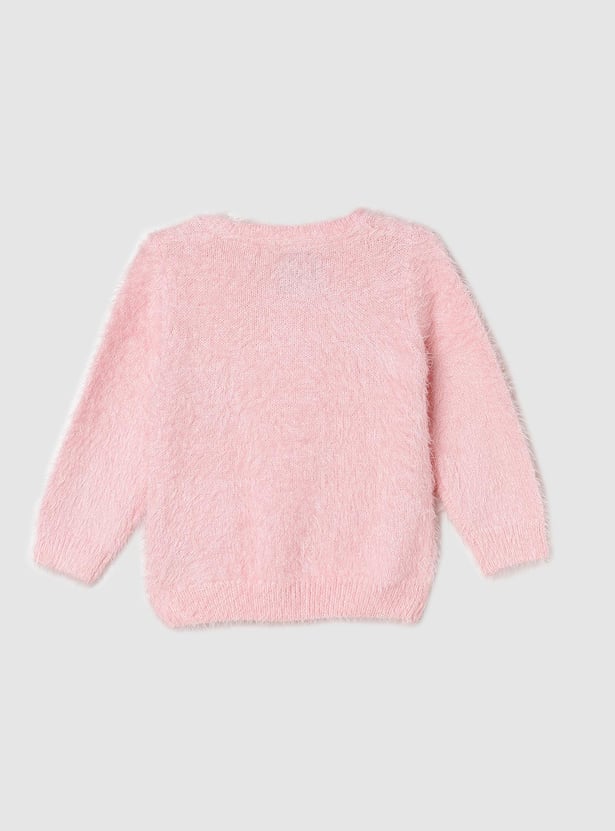 Girls Embellished Knitted Sweater