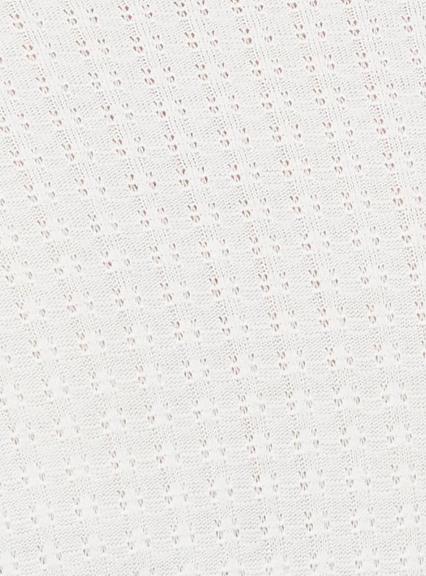 Women Lettuce Hem Knitted Top