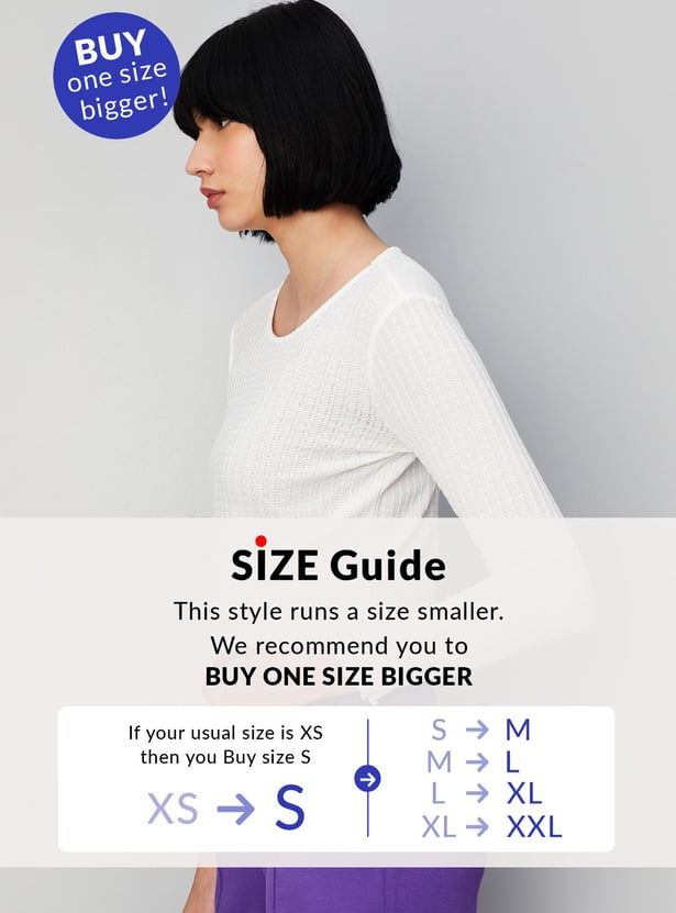 Women Lettuce Hem Knitted Top