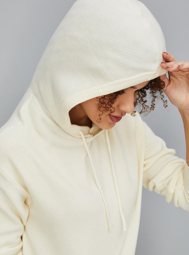 Women Knitted Hooded Sweater