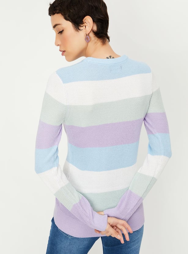 Women Striped Knitted Sweater