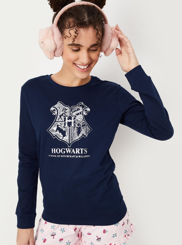 Women Hogwarts Printed Lounge Sweatshirt