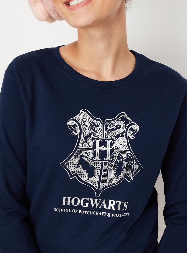 Women Hogwarts Printed Lounge Sweatshirt