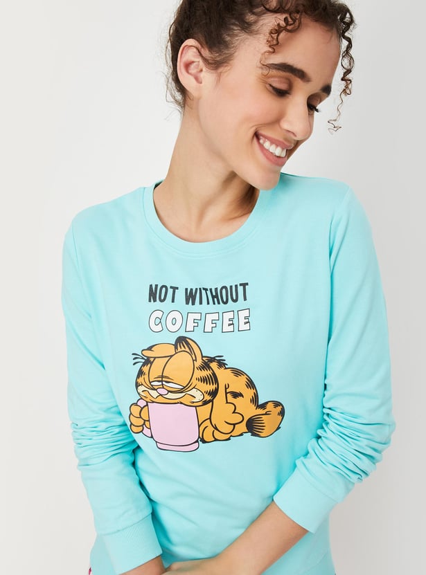 Women Garfield Print Sweatshirt