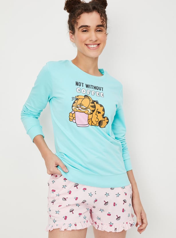 Women Garfield Print Sweatshirt