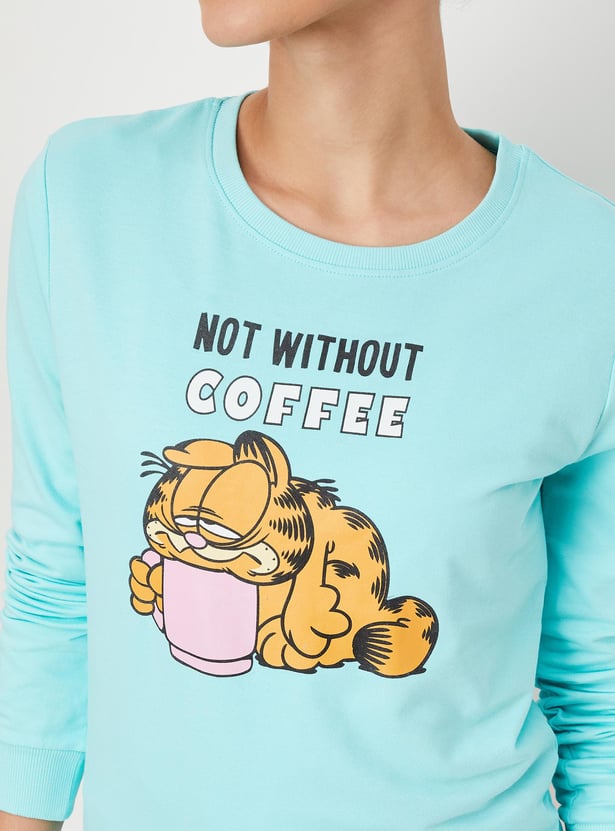 Women Garfield Print Sweatshirt