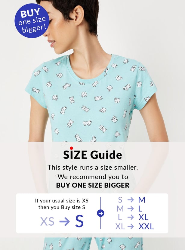 Women Quirky Printed PJ Set