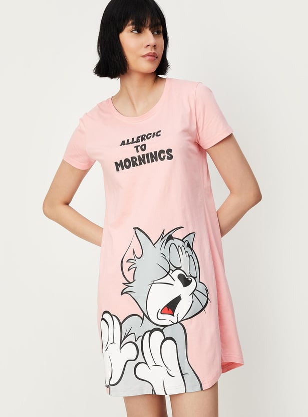 Women Tom & Jerry Printed Chemise