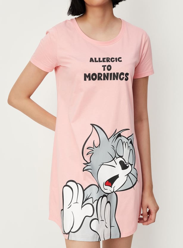 Women Tom & Jerry Printed Chemise