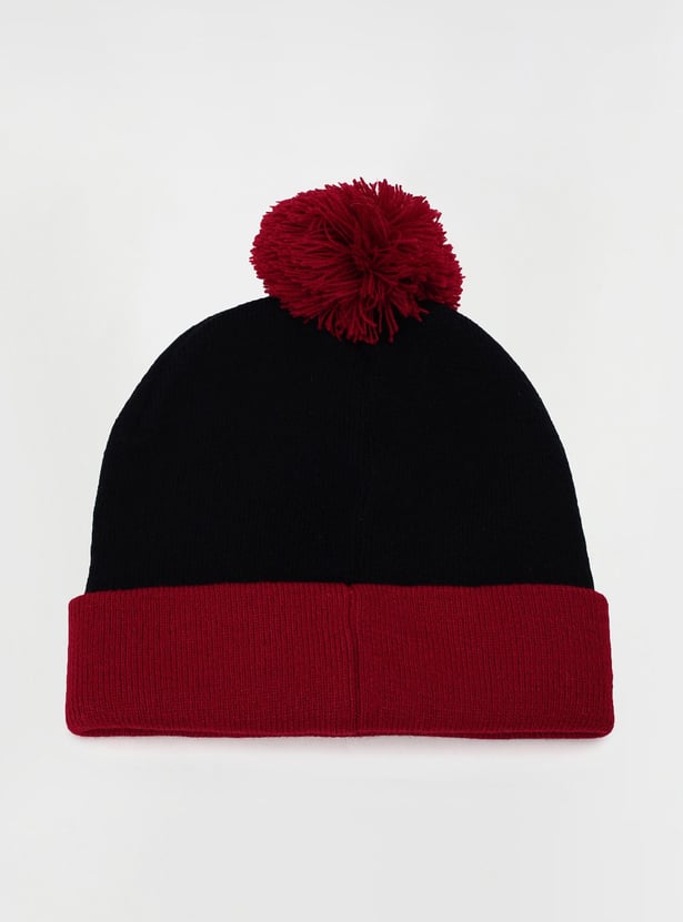 Boys Mickey Mouse Beanie with Pom-Pom