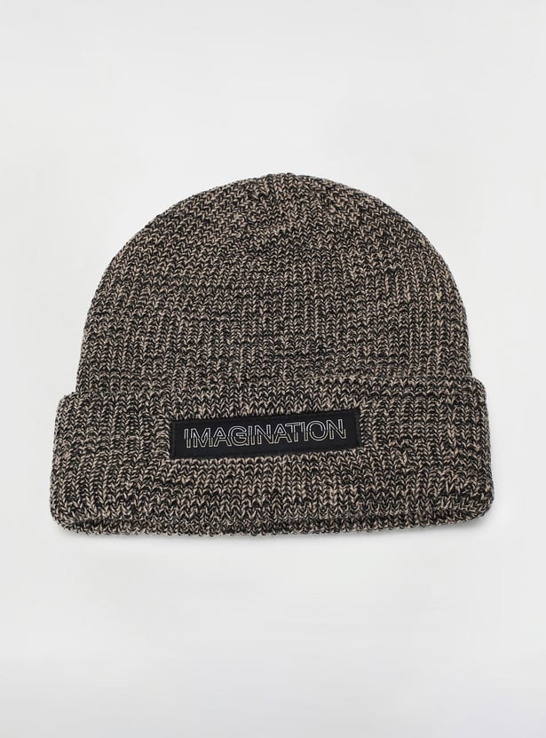 Men Textured Knitted Beanie