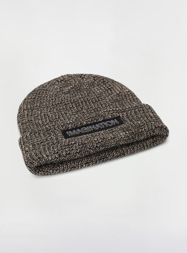 Men Textured Knitted Beanie