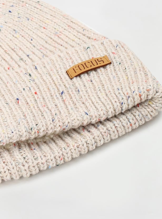 Men Textured Knitted Beanie