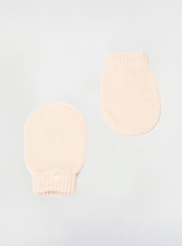 Boys Knitted Beanie & Mitten Set