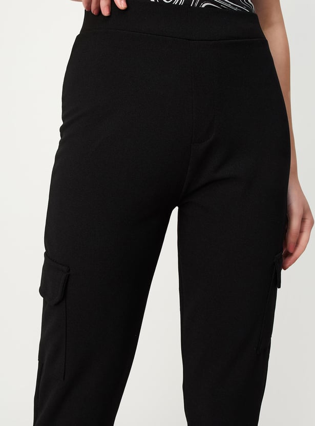 Women Solid Cropped Joggers